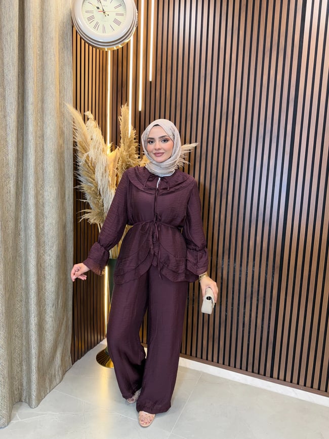 Sona Pantolonlu Takım | Mürdüm