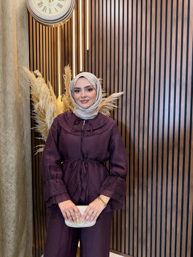 Sona Pantolonlu Takım | Mürdüm