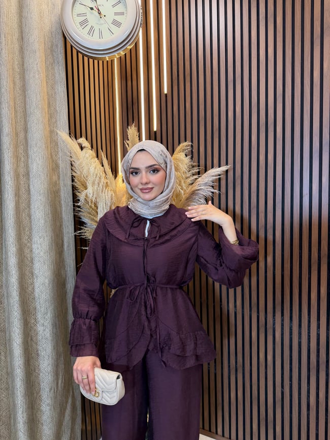 Sona Pantolonlu Takım | Mürdüm