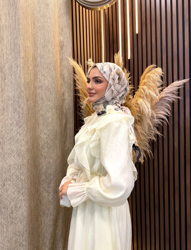 Vera Fırfır Detaylı Elbise | Sarı