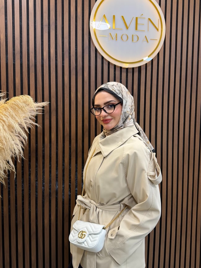 Viona  Premium Su Geçirmez Kuşaklı Oversize Trençkot | Bej