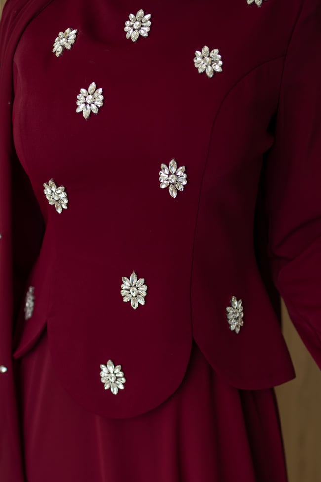 Arlen Şifon Abiye | Bordo