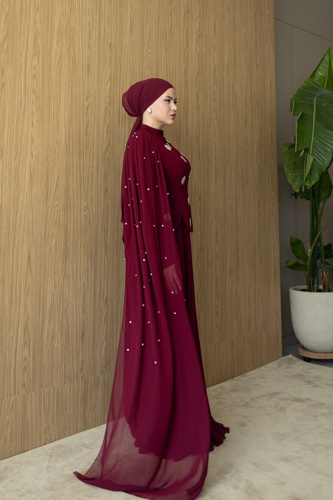 Arlen Şifon Abiye | Bordo