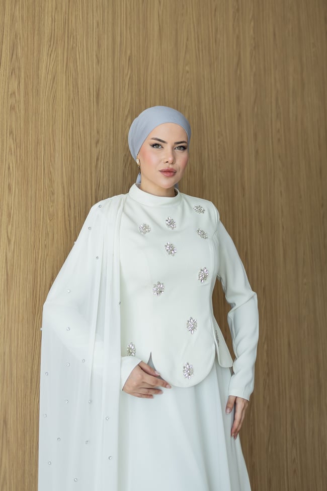 Arlen Şifon Abiye | Krem