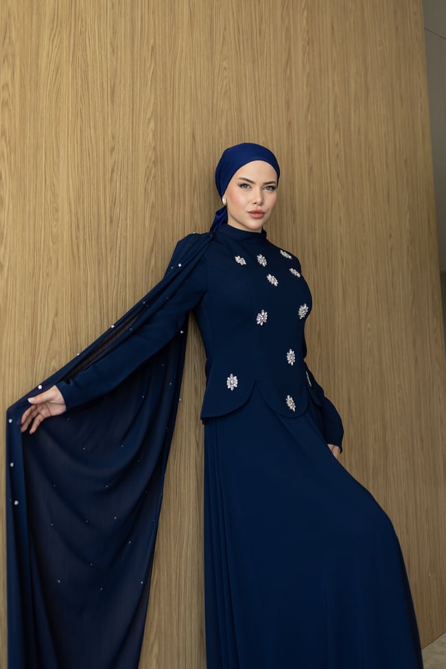 Arlen Şifon Abiye | Lacivert