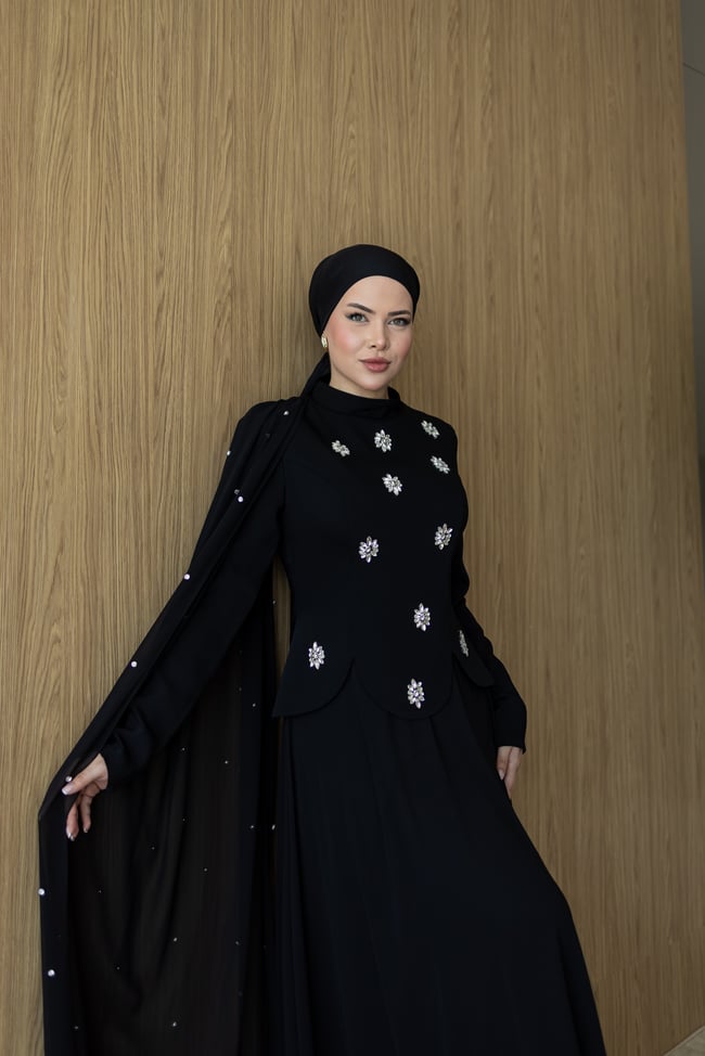 Arlen Şifon Abiye | Siyah