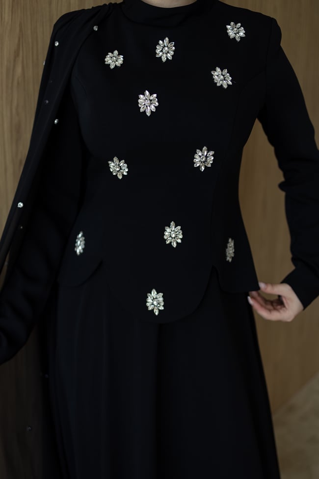 Arlen Şifon Abiye | Siyah