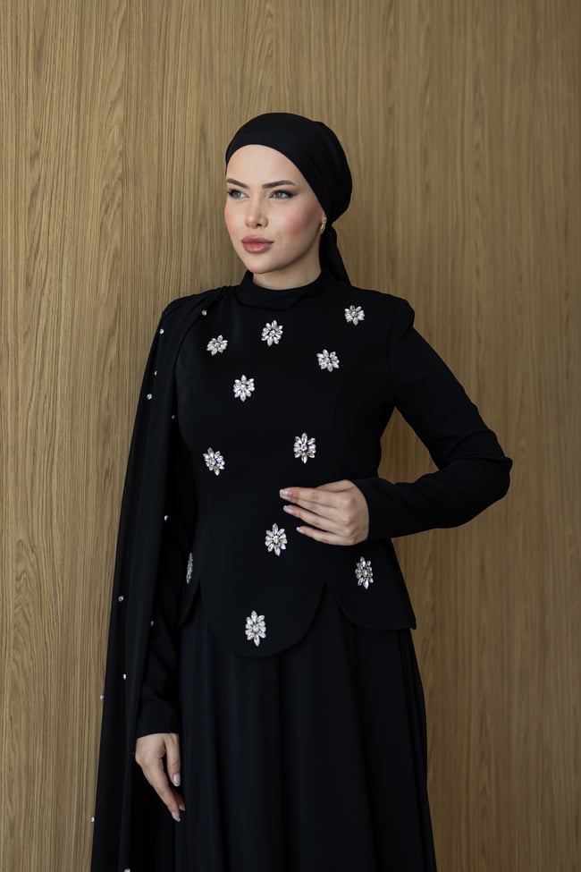 Arlen Şifon Abiye | Siyah