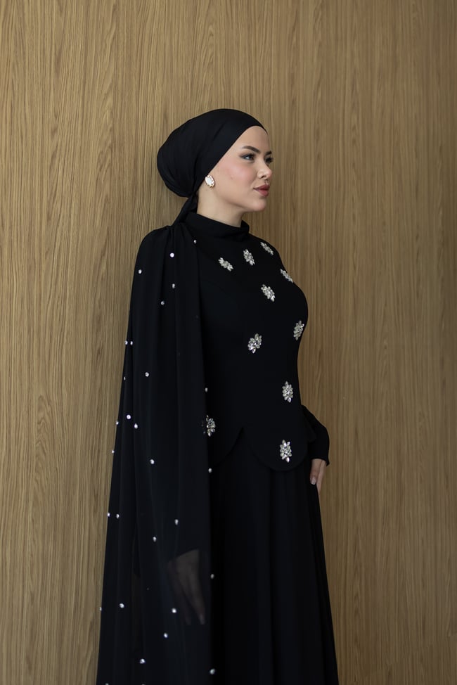 Arlen Şifon Abiye | Siyah