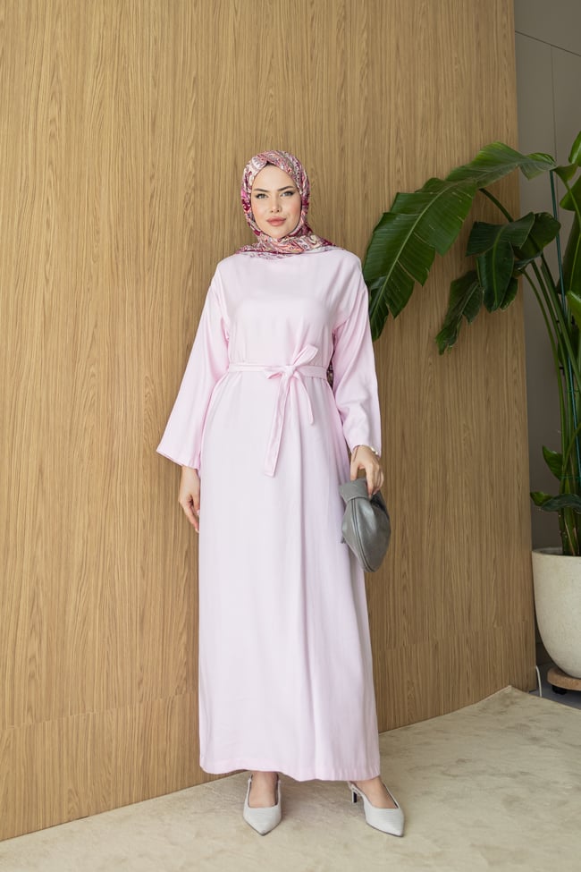 Düz Elbise | Pembe