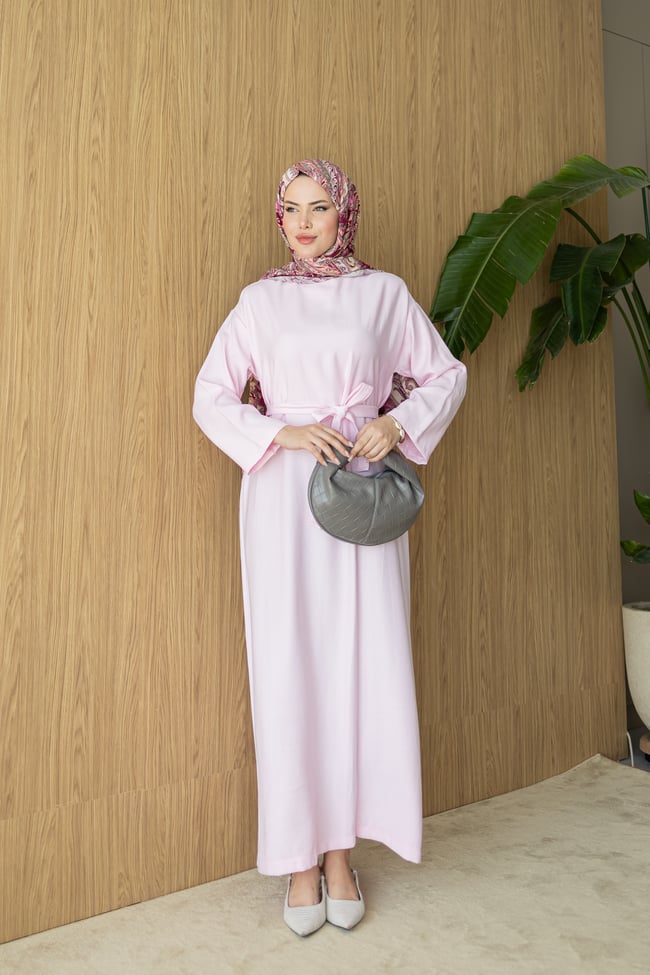 Düz Elbise | Pembe