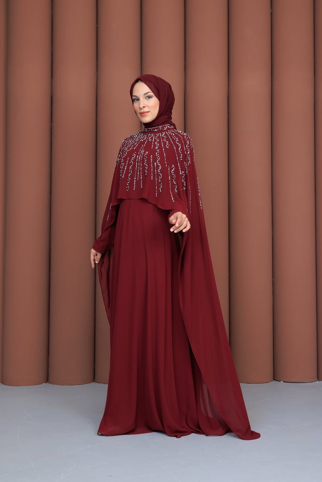 Elmina Abiye | Bordo