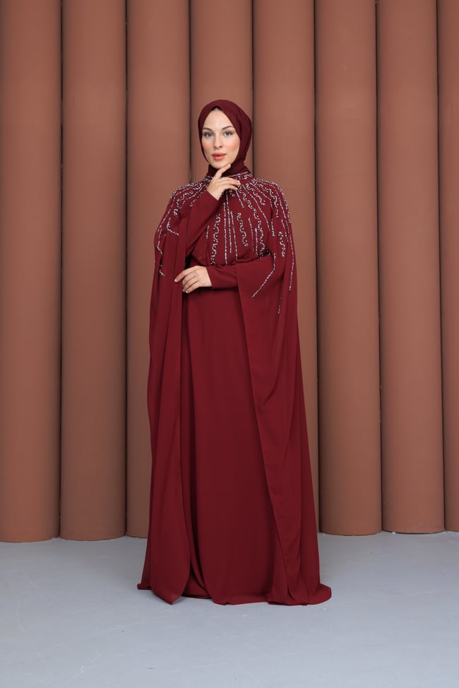 Elmina Abiye | Bordo