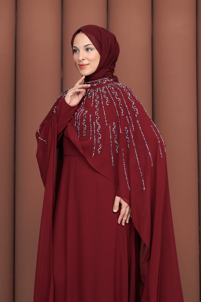 Elmina Abiye | Bordo
