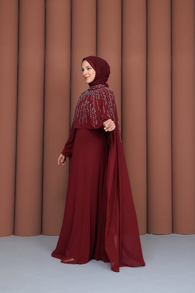 Elmina Abiye | Bordo