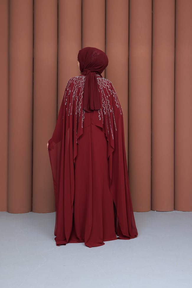 Elmina Abiye | Bordo