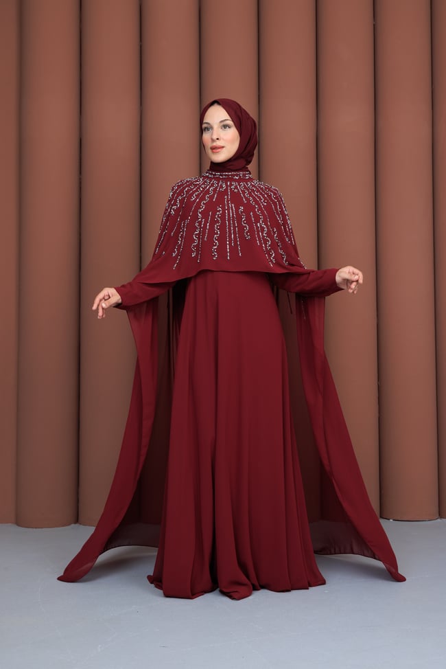 Elmina Abiye | Bordo