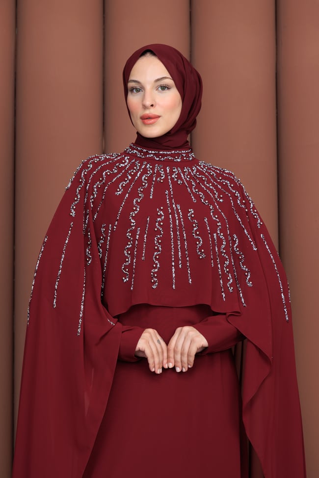 Elmina Abiye | Bordo
