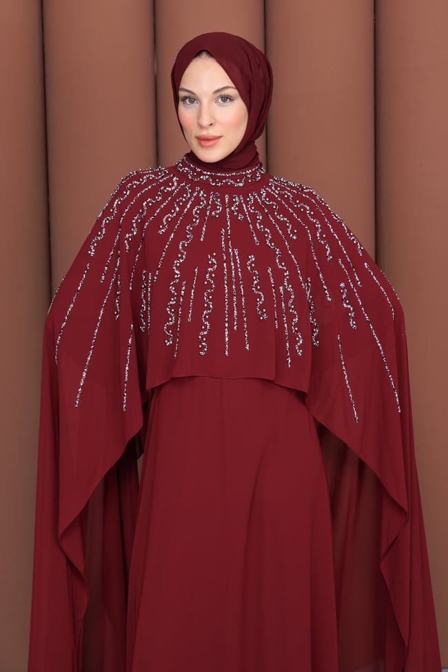 Elmina Abiye | Bordo