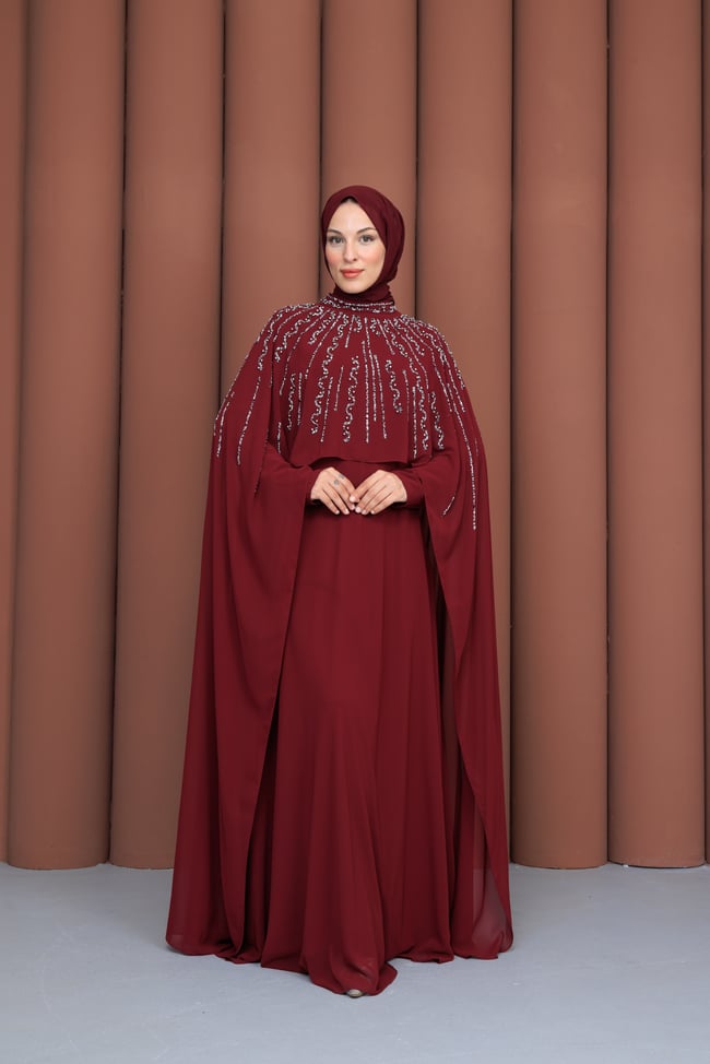 Elmina Abiye | Bordo