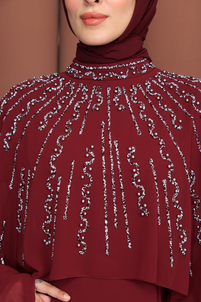 Elmina Abiye | Bordo