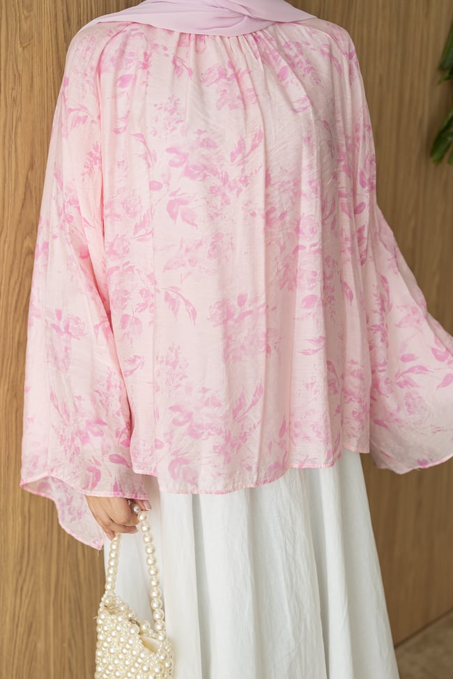 İnce Keten Bluz | Pembe