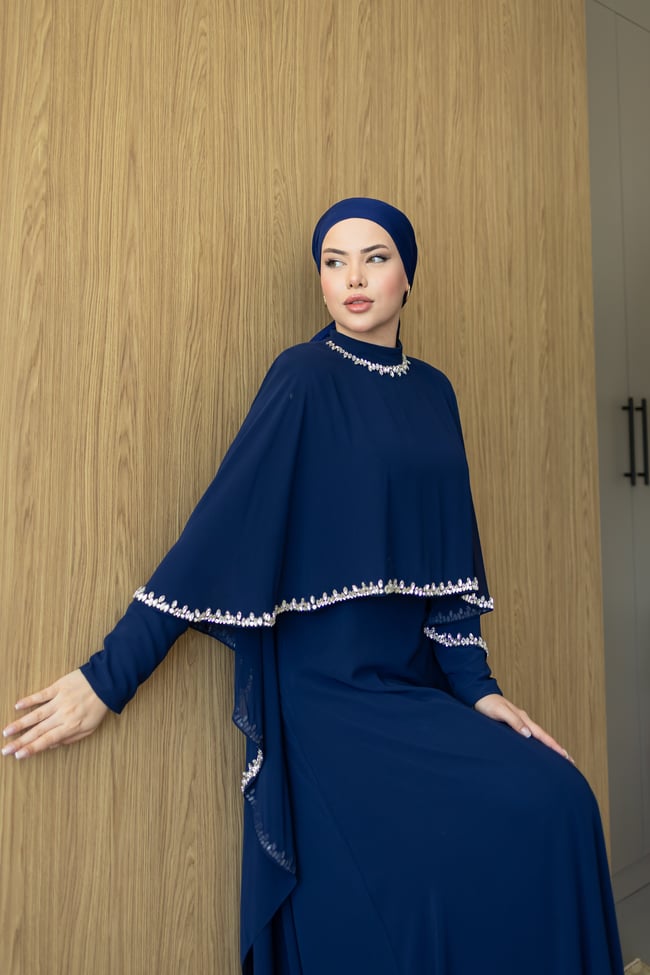 Lidya Pelerin Abiye | Lacivert