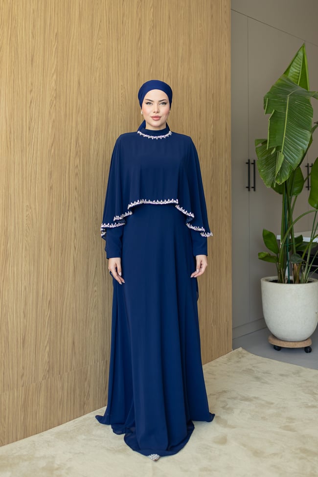Lidya Pelerin Abiye | Lacivert