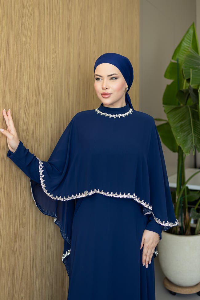 Lidya Pelerin Abiye | Lacivert