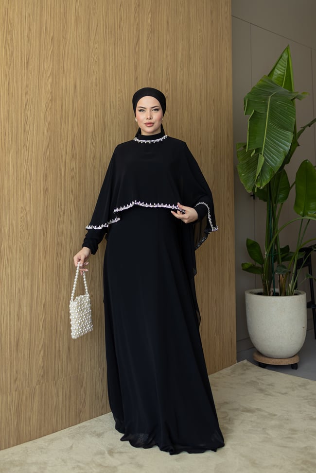 Lidya Pelerin Abiye | Siyah