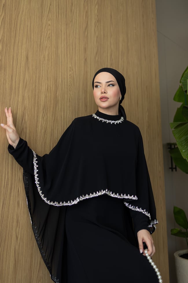 Lidya Pelerin Abiye | Siyah