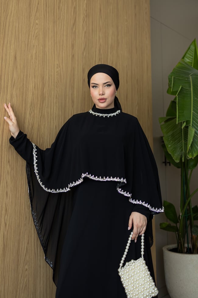 Lidya Pelerin Abiye | Siyah