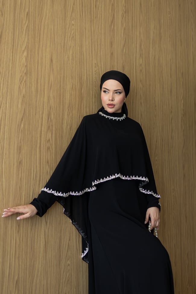 Lidya Pelerin Abiye | Siyah