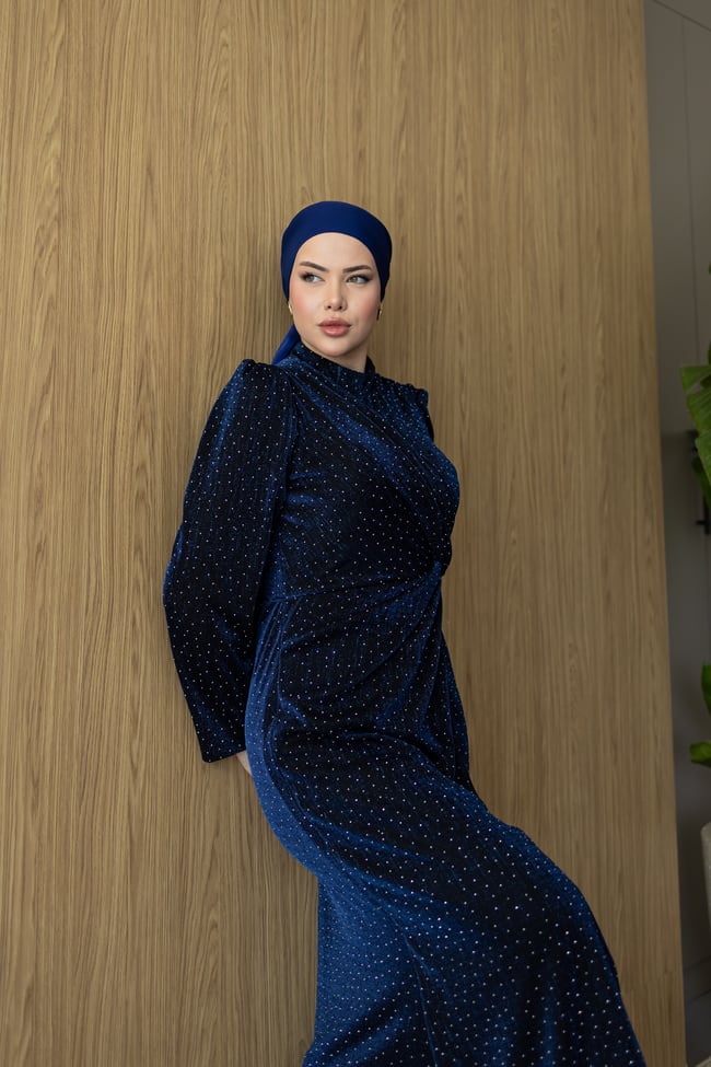 Yıldız Elbise | Lacivert