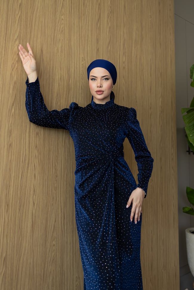 Yıldız Elbise | Lacivert