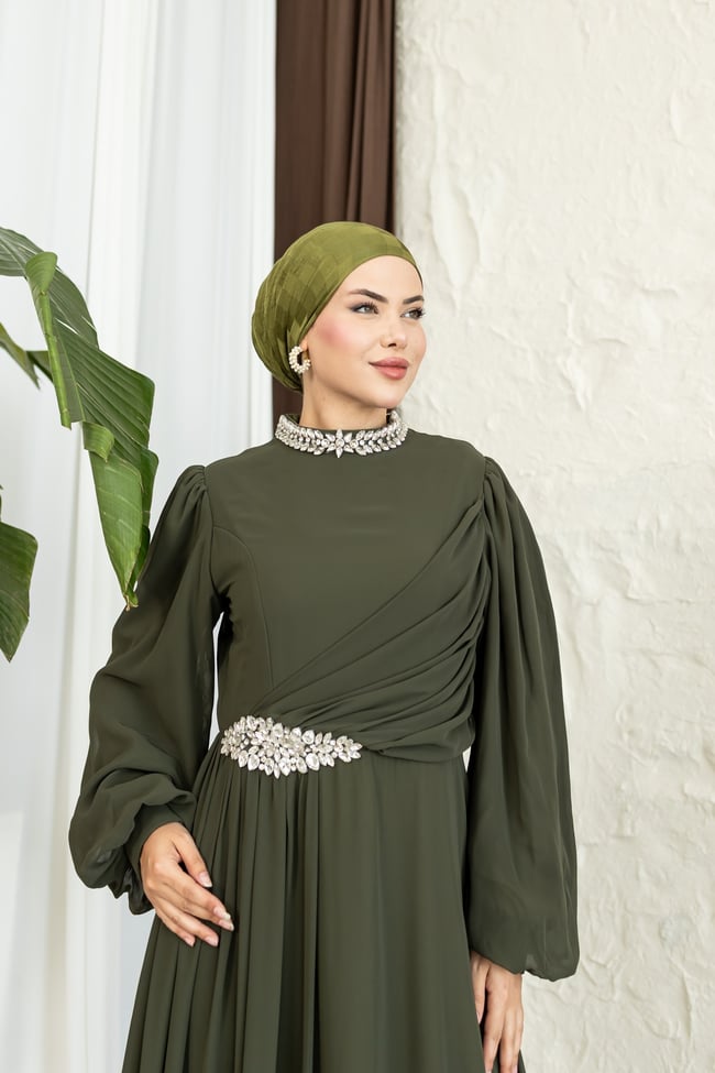 Zümrüt Abiye | Haki
