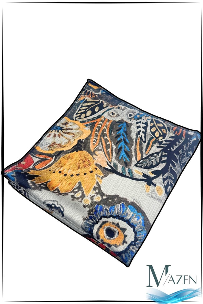 “Kadınlara Özel Desenli Şifon Fular – Yumuşak Dokulu, Renkli Şıklık” 50x50 cm