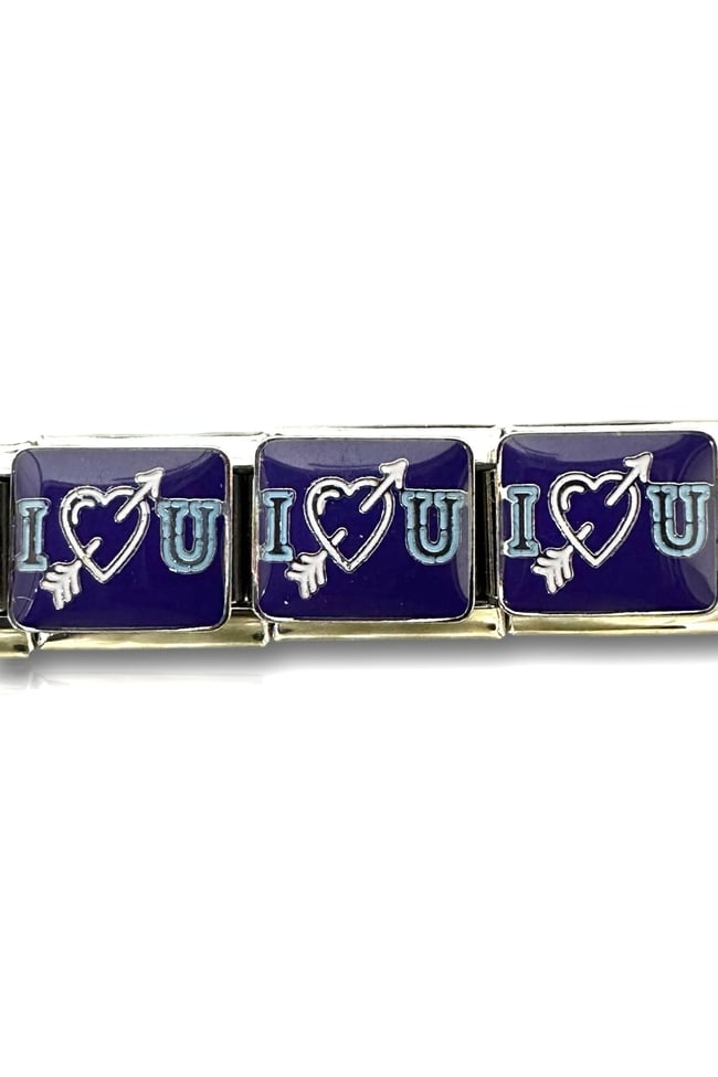 1  Adet I Love You Figürlü, Karakterli Çelik İtalyan Bileklik Charmı