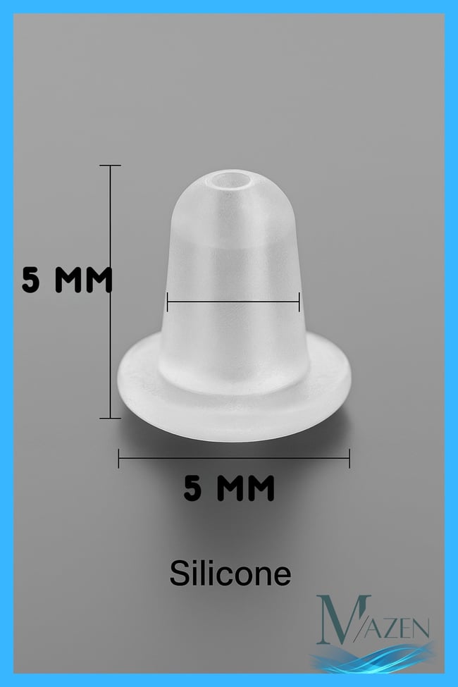 100 Adet Silikon Küpe Arkası | Şeffaf Silikon Kilit Piston