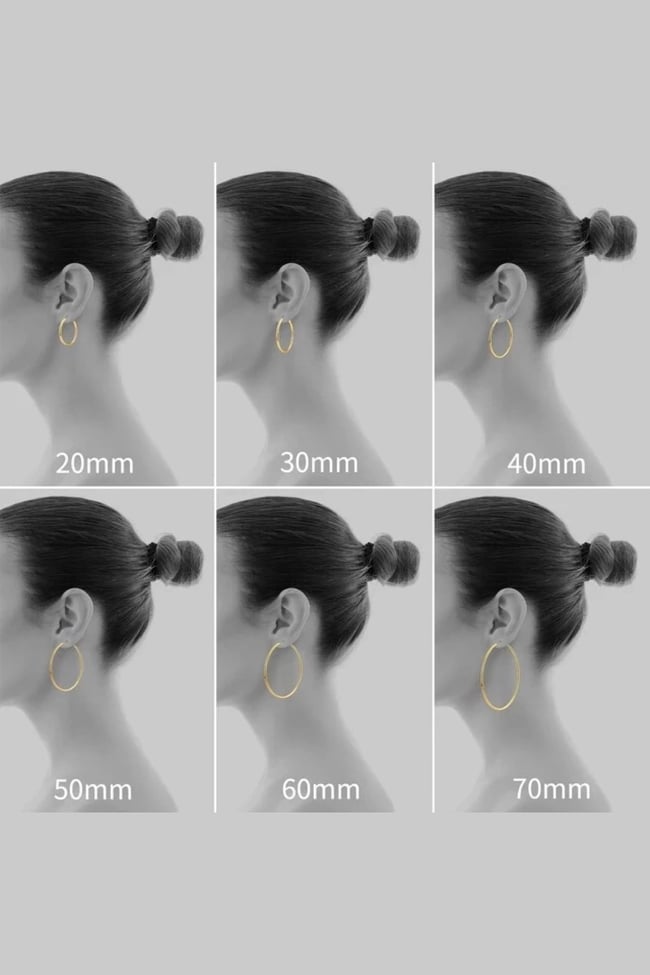 18 mm Gold Renk Cerrahi Çelik Halka Küpe Bir Çift