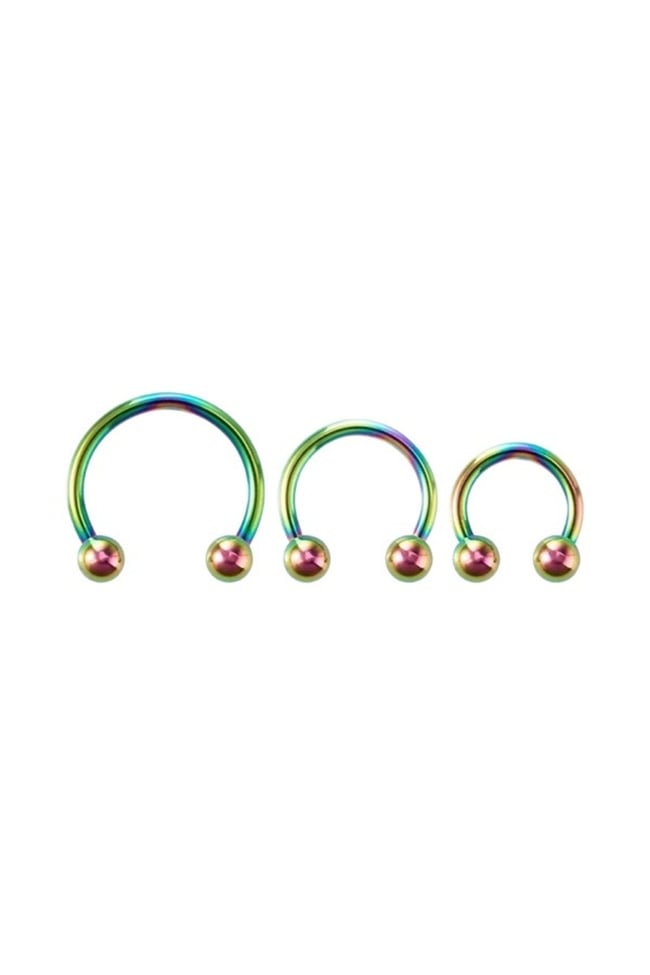 3 Adet (6mm-8mm-10mm) Halka Toplu Piercing