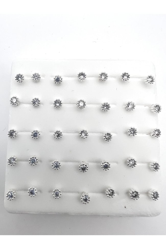 3 mm Tek Taş | 925 Ayar Gümüş Tekli Hızma | Minimalist Burun Piercing | Kadın Takı Aksesuar