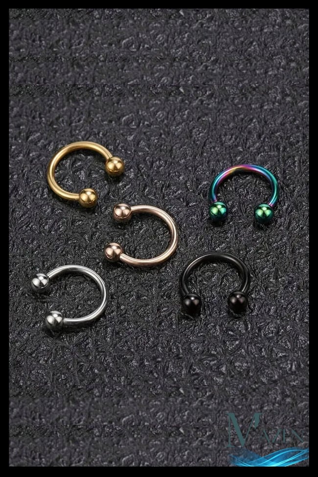 316l Çelik Tragus Piercing | Kararmaz Yarım Halka Nal Model | Kıkırdak Uyumlu | 1 Adet