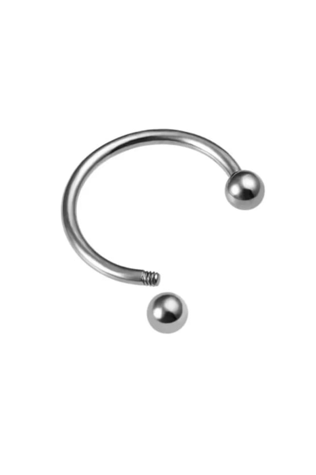 316l Çelik Tragus Piercing | Kararmaz Yarım Halka Nal Model | Kıkırdak Uyumlu | 1 Adet