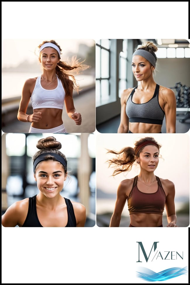 4 Adet Çok Amaçlı Penye Sporcu Bandı Saç Kafa Bandanası Yoga Ter Bandı Unisex
