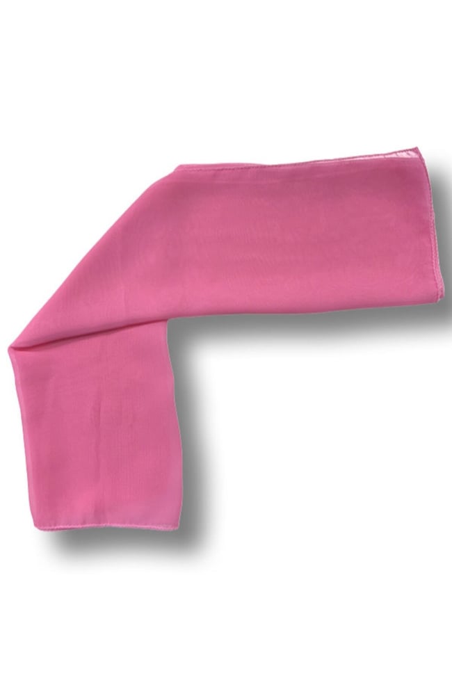 Açık Pembe Renkli Düz Şifon Fular