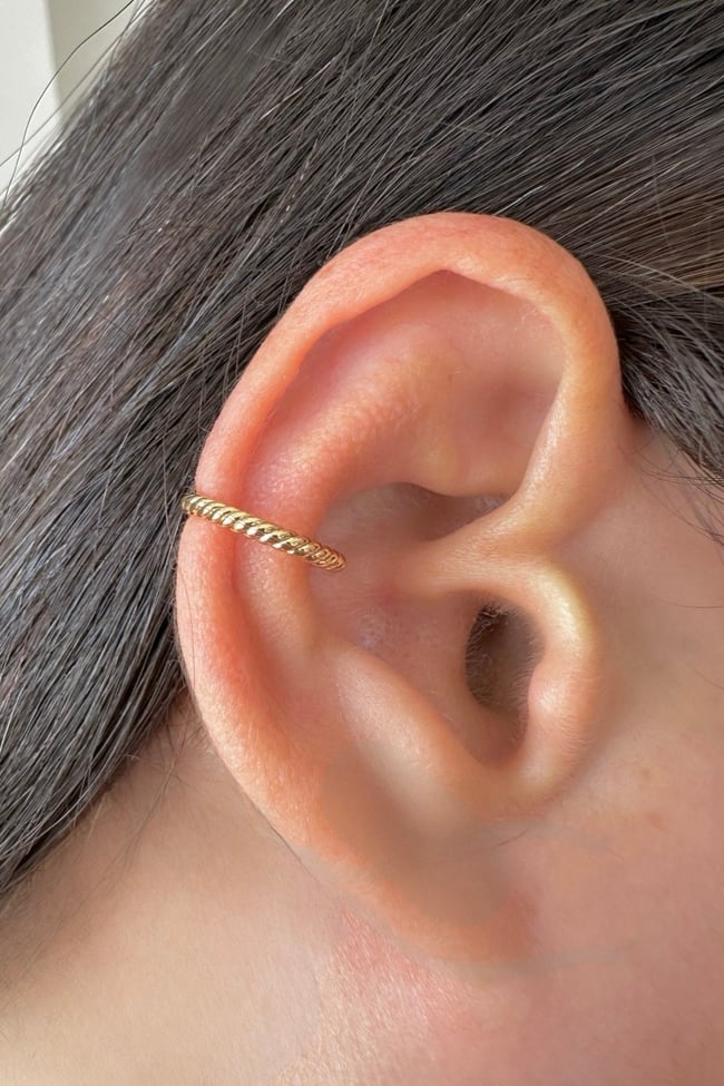 Burgulu Halka Earcuff Kıkırdak Küpe Delik Gerektirmeyen Fake Kıkırdak Küpe