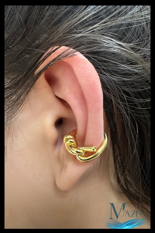 Burgulu Sarmal Kıkırdak Küpe | Earcuff | Kadın Takı Aksesuar | Delik Gerektirmeyen