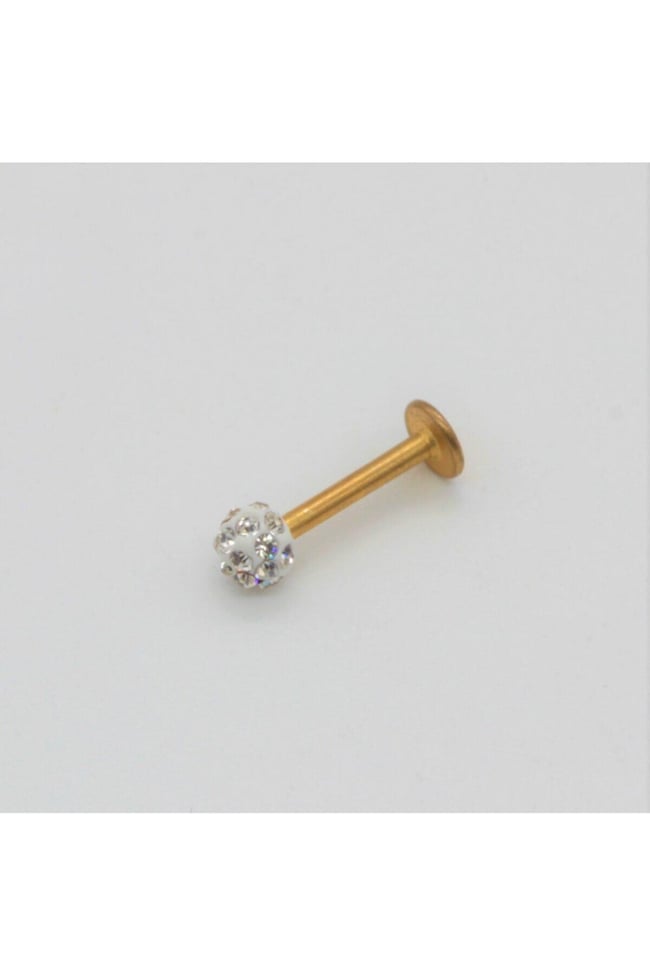 Çelik Altın Renk, Zirkon Taşlı, Kıkırdak, Dudak, Burun, Septum, Tragus Piercing ( BEDEN SEÇENEKLİ)