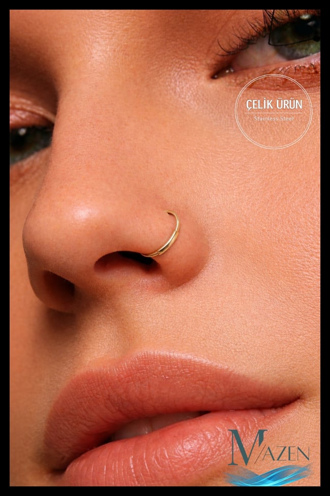 Çelik Tam Halka Hızma Piercing Kararmaz Antialerjik